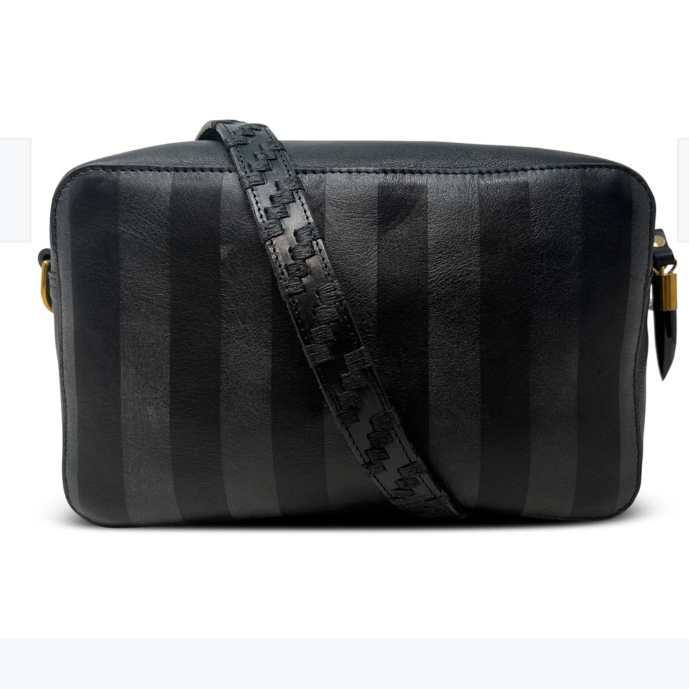 Kempton & Co Amerleigh crossbody bag - black heat striped